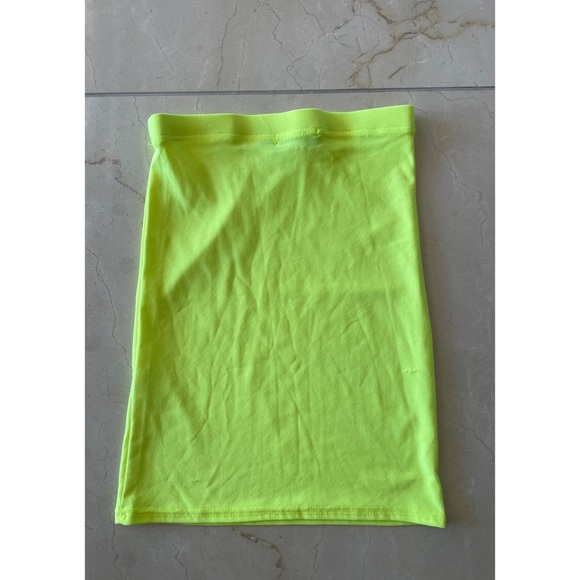 Neon Lime Mini Skirt S - Picture 2 of 2